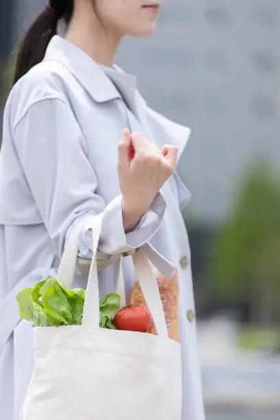 Eco bags for foods bought at supermarkets