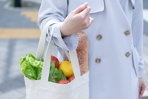 Eco bags for foods bought at supermarkets