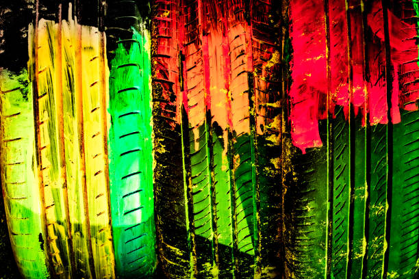 Abstract painted art background.  Car tire texture.