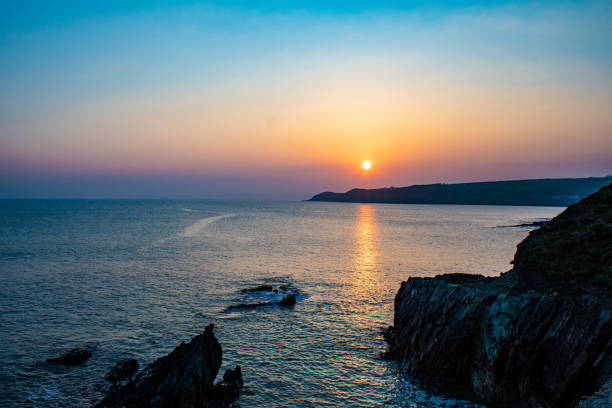 A late Autumn sunset off the ring road side of Clonakilty West Cork Ireland. One of the many the wonders of the Wild Atlantic Way, Ireland's spectacular coastal route.