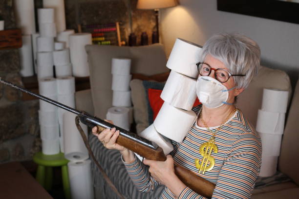 istock Protestor during quarantine at home 1219349071