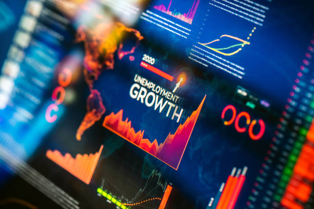 istock Unemployment Growth Statistics with Charts and Diagrams 1219350809