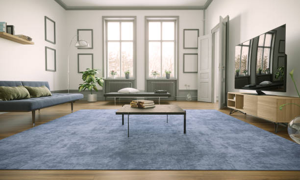 istock Scandinavian Style Living Room Interior 1219352479
