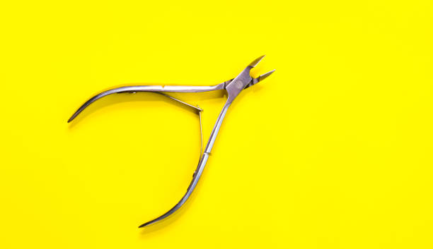 istock Manicure set on a yellow background. 1219353886