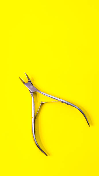 istock Manicure set on a yellow background. 1219353999