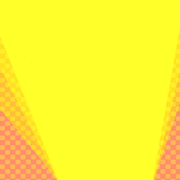 light orange and beige polka-dots and yellow plain fabric pattern for background and copy space.