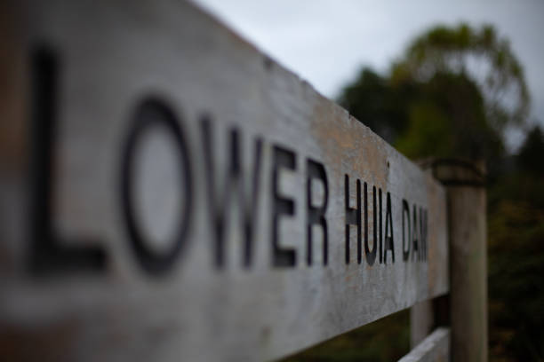istock Lower Huia Dam sign 1219358402
