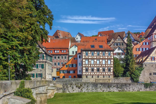 istock Half-timbered houses in Schwabisch Hall, Germania 1219359051