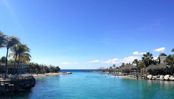 istock Beautiful bay with turquoise water in Curacao 1219359384