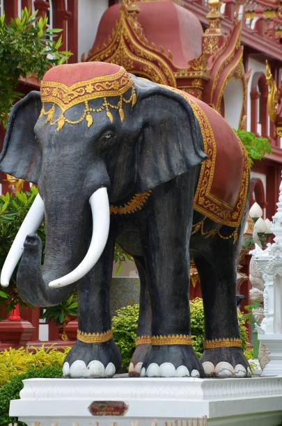 istock Majestic elephant statue in Chiang Mai Thailand 1219360515