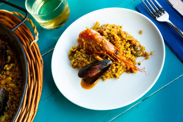 istock Paella with shrimps and mussels 1219365146