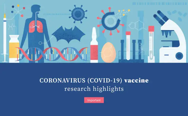 Vector illustration of Epidemiology Lab Vaccine Research Cover Template