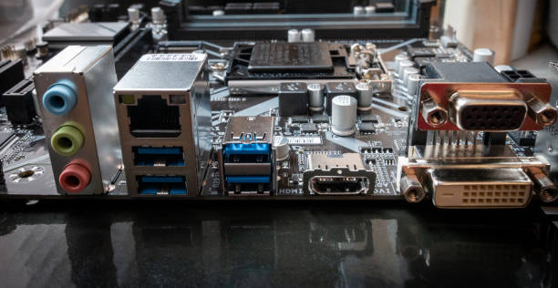 istock details on the motherboard of a personal computer 1219370269