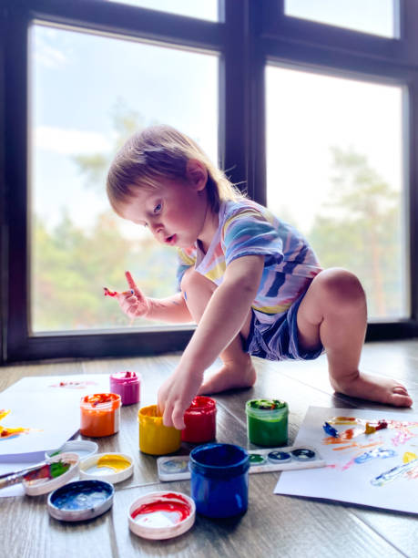 istock A fair-skinned little child / infant. 1219373157
