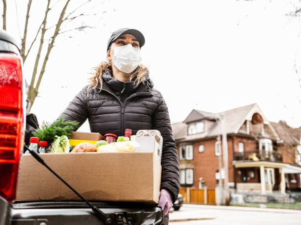 istock COVID-19, Home food delivery during lockdown 1219373980