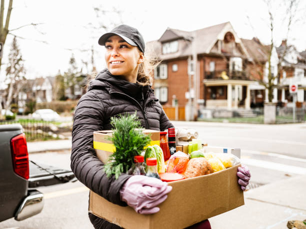 istock COVID-19, Home food delivery during lockdown 1219374073
