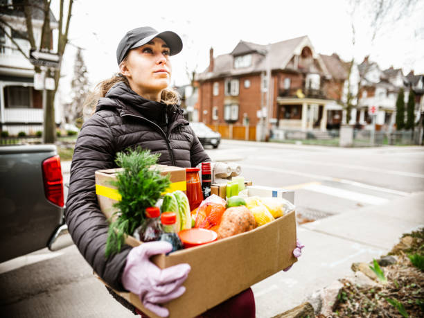 istock COVID-19, Home food delivery during lockdown 1219375568