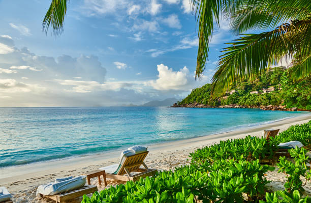 istock Beautiful Petite Anse beach at Seychelles 1219377204