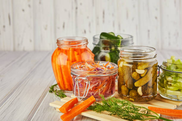 istock Fermented preserved vegetarian food concept 1219378839