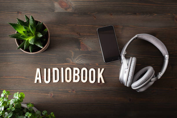 istock audiobook word text concept modern wireless headphones smartphone 1219381321