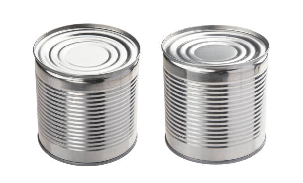 istock Aluminum tin cans isolated on white background 1219384827