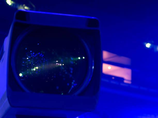 istock tv camera in a concert hall. Digital TV camera. 1219386488