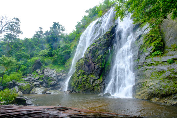 istock Beautiful waterfall stream at Khlong-Lan National Park, Thailand 1219387280