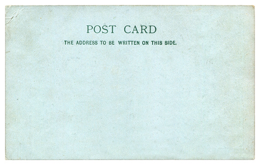 Vintage blank postcard of UK in early 1900s, a very good background for any usage of the historic postcard communications.