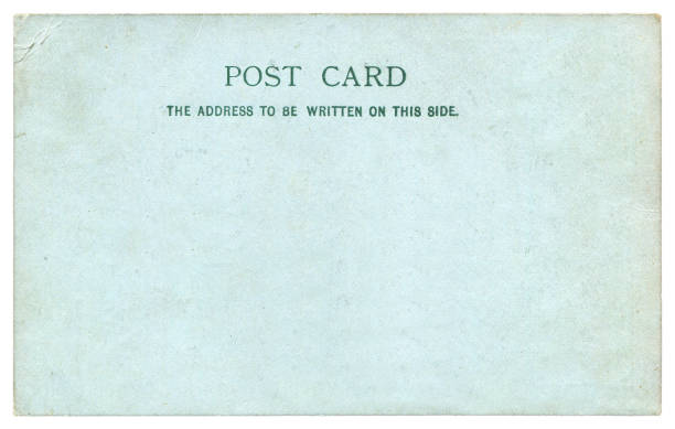 Vintage blank postcard of UK in early 1900s, a very good background for any usage of the historic postcard communications. stock photo