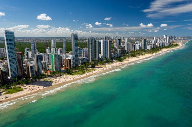 Boa Viagem Beach, Recife, Pernambuco stock photo