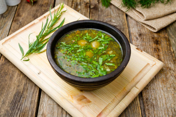 istock Chakapuli from lamb on wooden table 1219393233