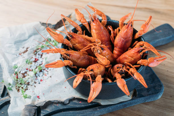 istock many boiled crayfish served and served in a pan for lunch delicious 1219394447