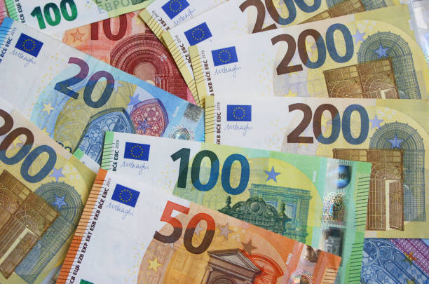 istock Euro bank note currency finance background 1219394657
