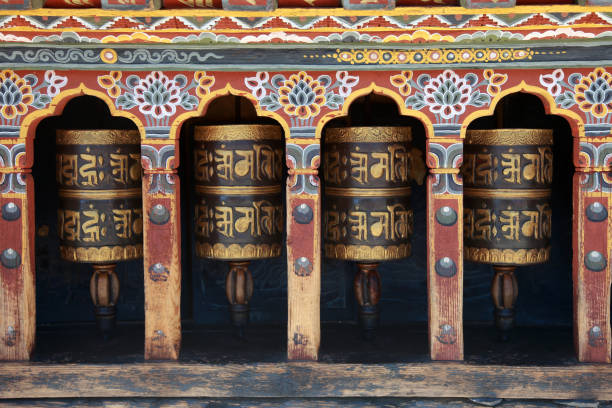 istock Praying wheels of the Buddhist religion 1219395413