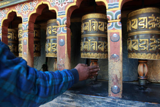 istock Praying wheels of the Buddhist religion 1219395563