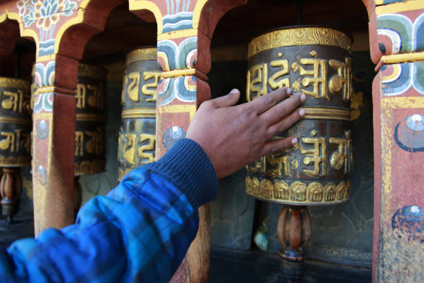 istock Praying wheels of the Buddhist religion 1219395574