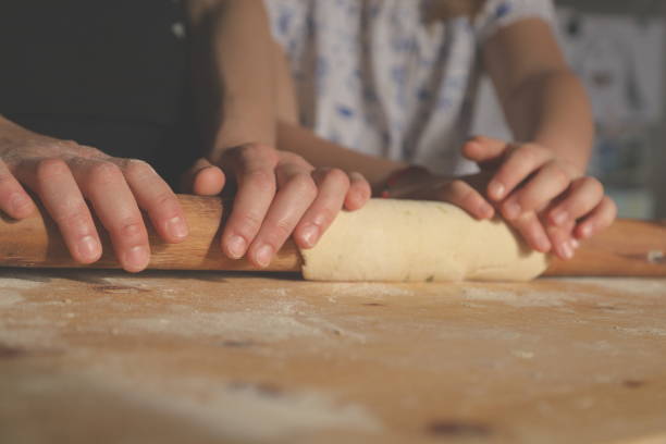 istock Traditional ravioli preparation - Italian handmade pasta 1219397154