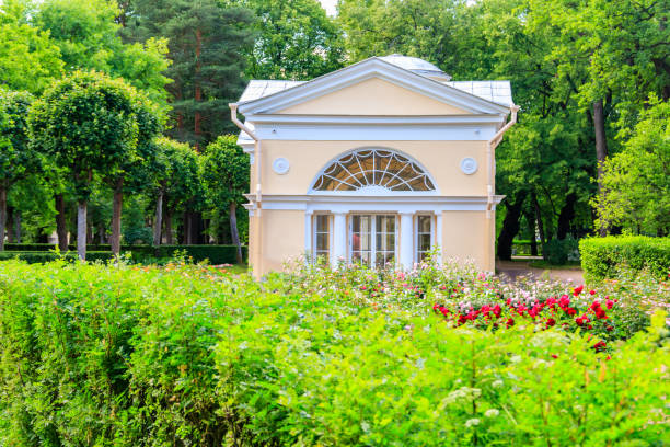 istock Pavilion Aviary in Pavlovsk park, Russia 1219407148