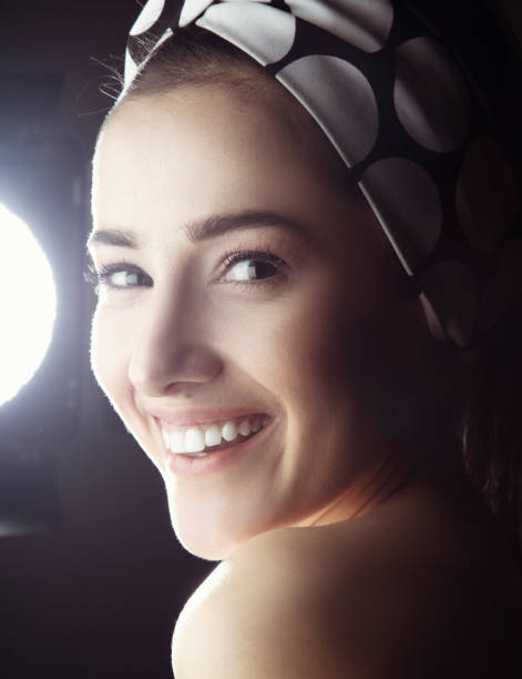 istock Close-up smiling woman portrait 1219411960
