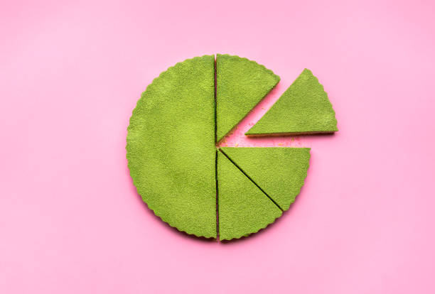 istock Matcha tart cut in slices. No baking cheesecake. Matcha dessert 1219416356