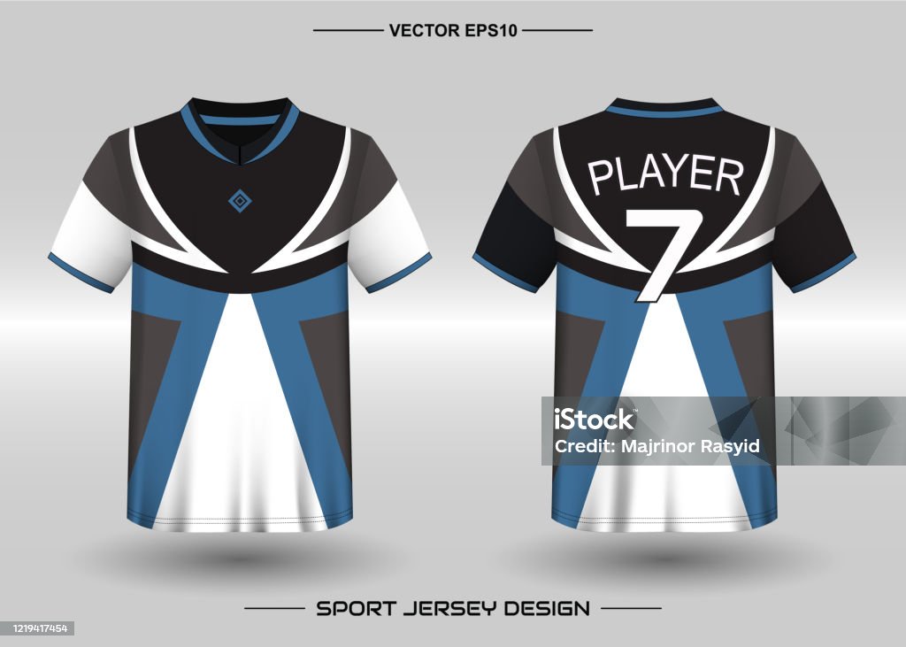 Tshirt Sport Vector Design Template Soccer Jersey Mockup For
