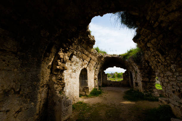 istock Byzantine hospital in Side, Turkey 1219421515
