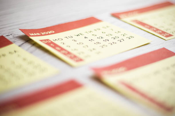 istock Selective Focus Close-Up March 2020 calendar page On The Table 1219422364