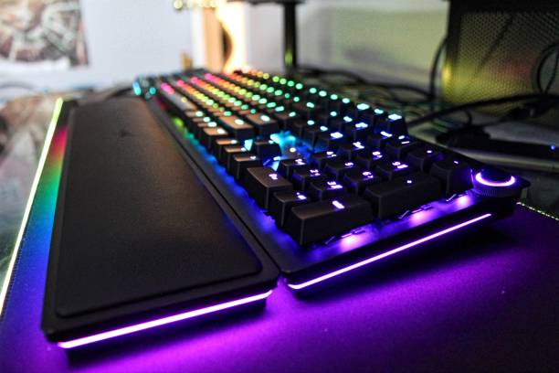 razer huntsman elite - gaming systems foto e immagini stock