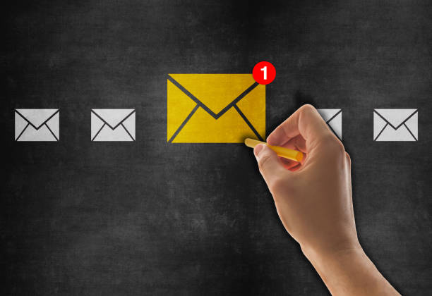 istock Concept of email receiving and sending on blackboard 1219430758