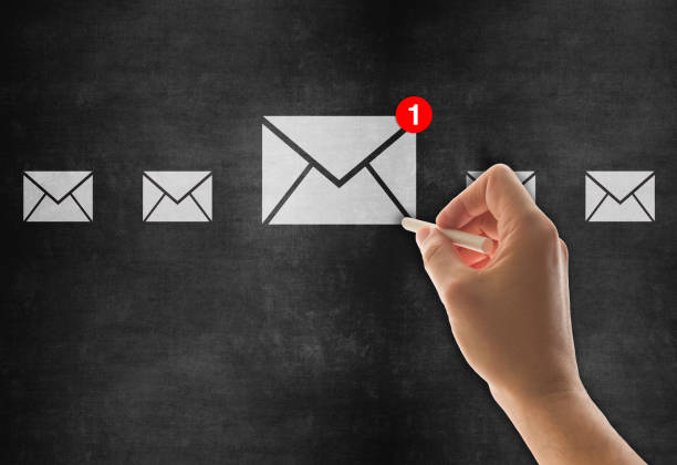 istock Concept of email receiving and sending on blackboard 1219430861