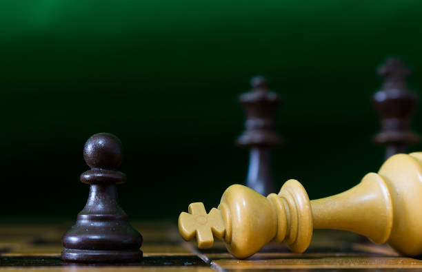 istock Chess photographed on a chessboard 1219430900