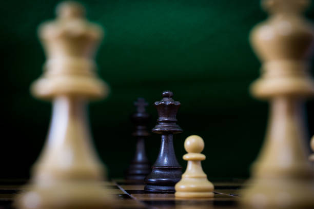 istock Chess photographed on a chessboard 1219430906