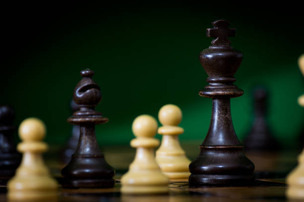 istock Chess photographed on a chessboard 1219430923