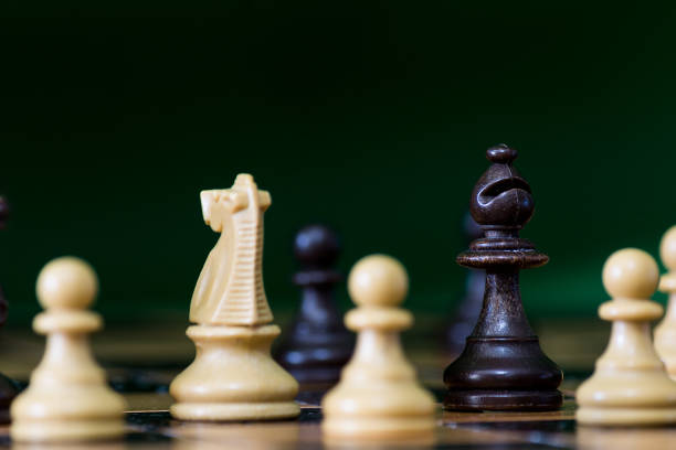 istock Chess photographed on a chessboard 1219430933